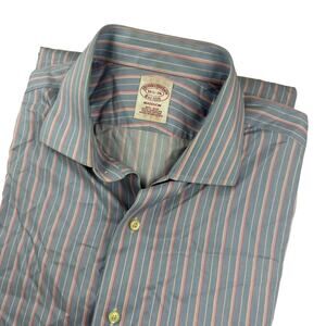 Brooks Brothers 16.5-36 Madison Blue Striped Dress Shirt